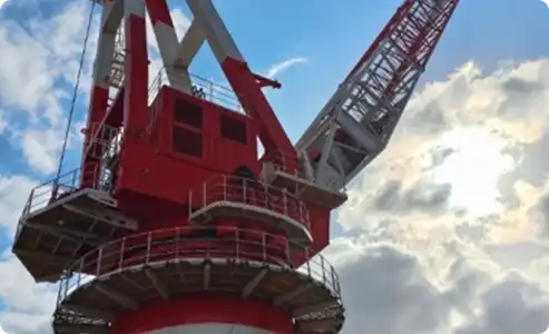 How Slew-bearing Crane-wire Rope Luffing Crane Works Offshore?